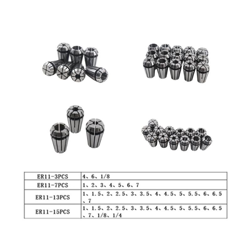 Durable ER11 Spring Collet Chuck Set Include 4mm,6mm ER11-7PCS(1-7mm)Collet Chuck Reliable Performances Wide Application
