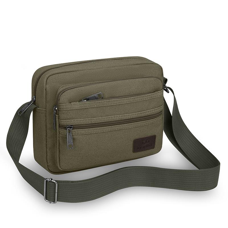Men's Canvas Waist Pack – Large Capacity Outdoor Fanny Bag with Phone Pocket for Running Hiking & Travel