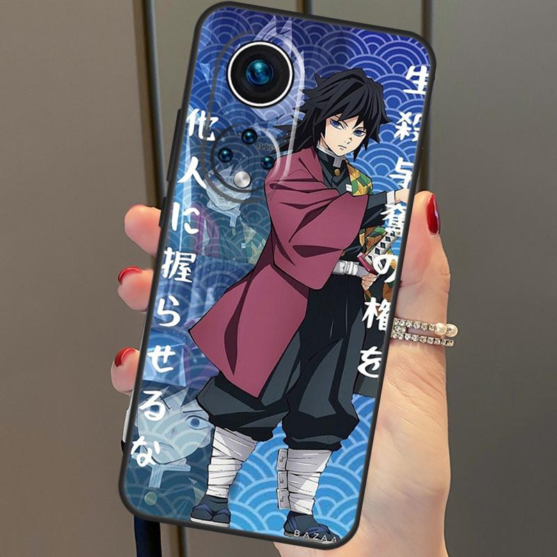 

Гию Томиока Убийца Демонов Кимецу но Яиба для Huawei P20 P30 P40 Lite Pro P Smart 2019 Nova 9 5T чехол для Honor 50 8X 9X 10i Mate 20 Lite