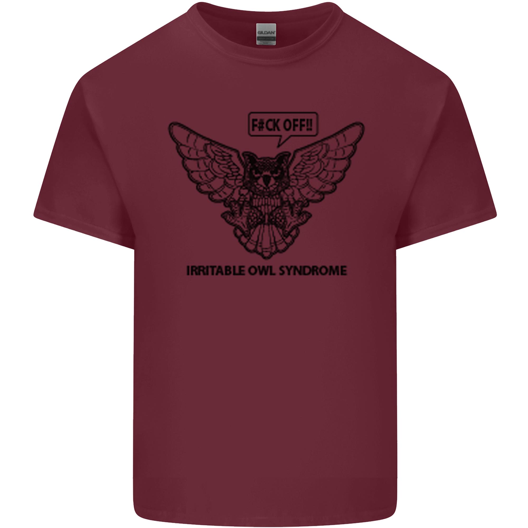 Irritable Owl Syndrome Bowel IBS Funny Unisexs Light Cotton TShirt S
