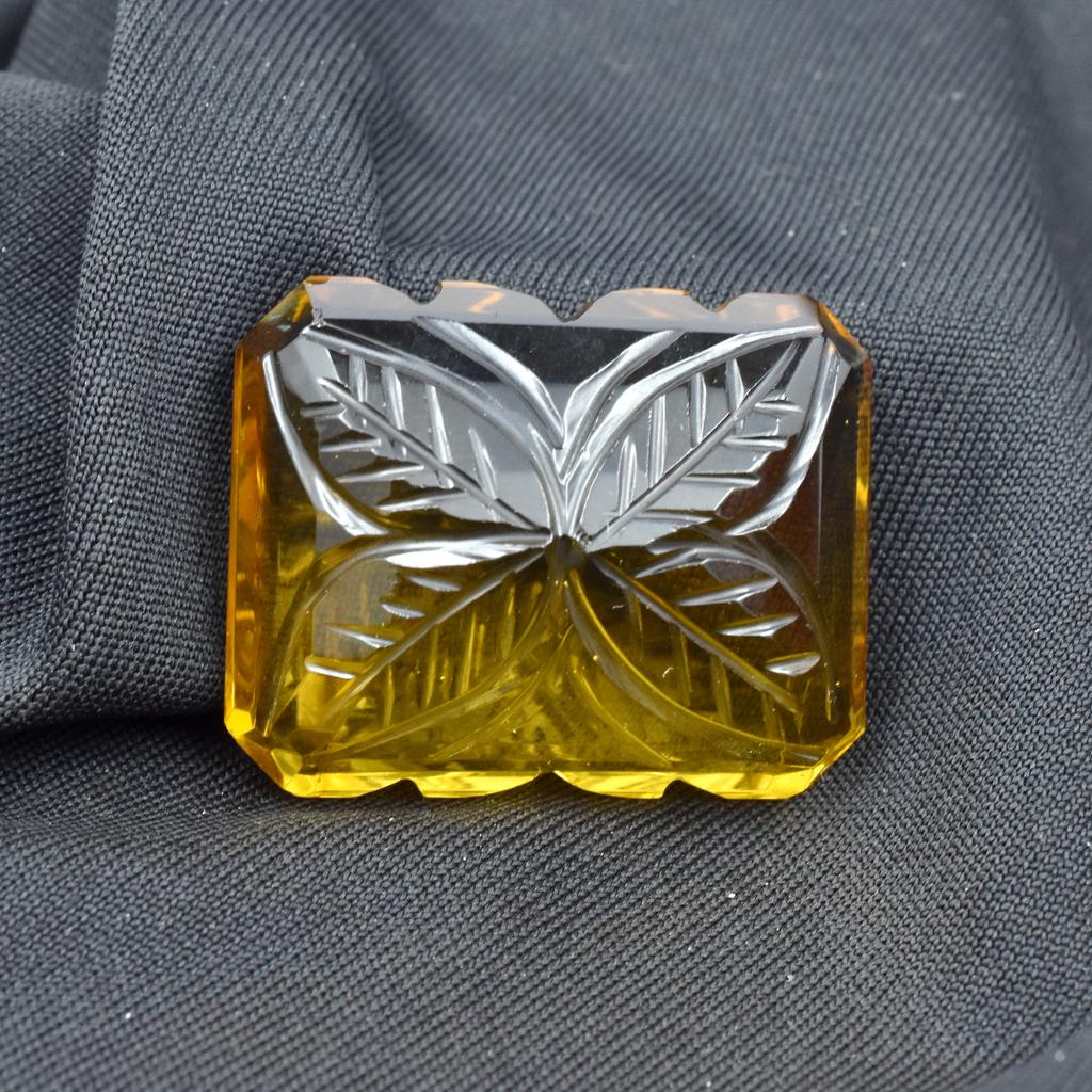 Natural Emerald Cut Yellow Topaz 64.60 Ct Brazilian Loose Gemstone