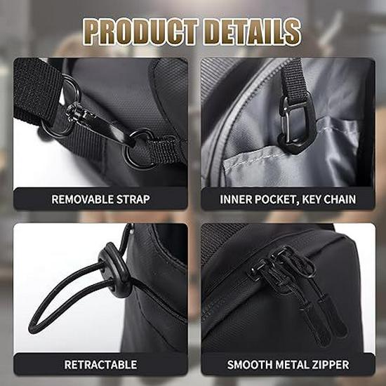 Magnetic Fitness Water Bottle Bag - Large Capacity Crossbody with Strong Magnet