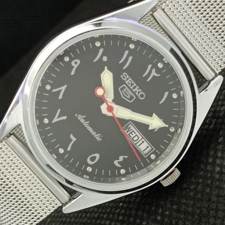 

REFURBISHED VINTAGE SEIKO 5 AUTO 6309A JAPAN MENS ARABIC WATCH 610e-a318698-9 SKU610e-a318698