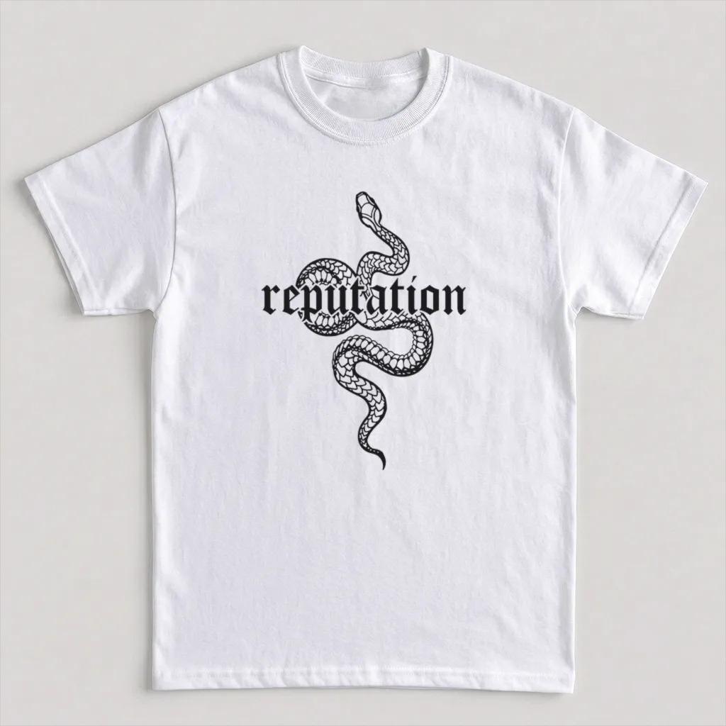 Reputation Snake Tshirt Unisex Unisex Album Inspired Print Oversized Casual Streetwear Fan Short Sleeve Tee Tops