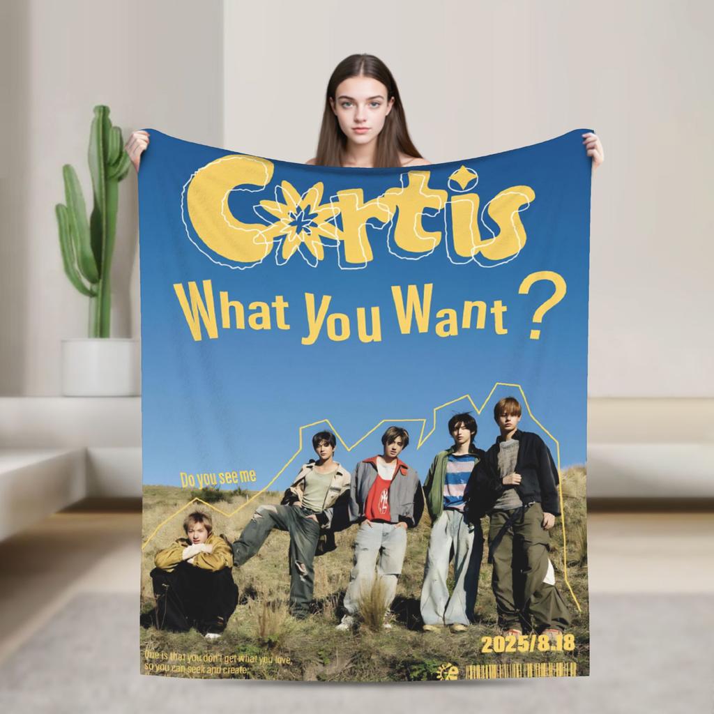 Soft Blanket Airplane Travel CORTIS Kpop  Throw Blanket  Flannel Bedspread For Living Room Novelty Sofa Bed Cover