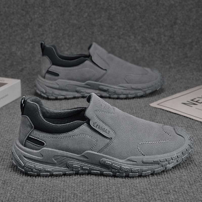 

Men s shoes 2025 summer new simple and lightweight one-pedal lazy shoes daily walking soft-soled labor insurance casual trendy shoes 44