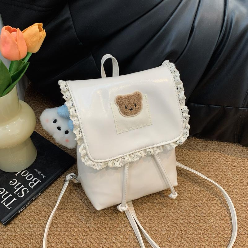 Schoolbag Cute Girls Backpack Women's 1011 Summer New Fashion Commuter Class School Bag Large Capacity Bear Backpack