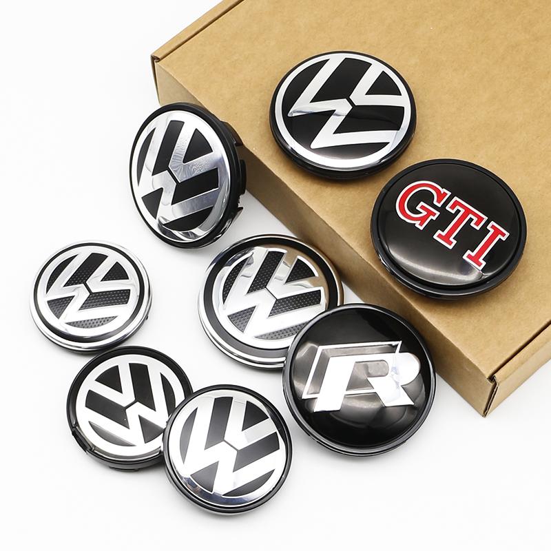 2026 Hot For Volkswagen VW 4pcs VW Wheel Center Hub Caps 56mm 65mm 66m 70mm 76mm Wheel Cover For VW Golf 4 5 6 7 Passat B5 B6 B7