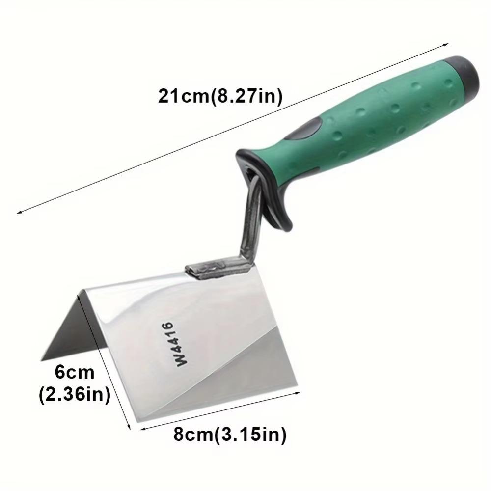 

Stainless Steel Putty Scraper Comfortable Grip Finishing Trowel Corner Trowel Wall Repair Tool External Corner