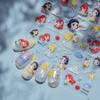 5D Disney Series Nail Stickers Mermaid Self Adhesive Nail Accessories Cartoon Characters Bright Colors Long Lasting Nail Parts