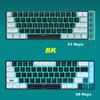 68-Key Wired Mechanical Gaming Keyboard - Hot-Swappable Blue Switches, Dual-Color Injection Keycaps, Ice Blue Backlight