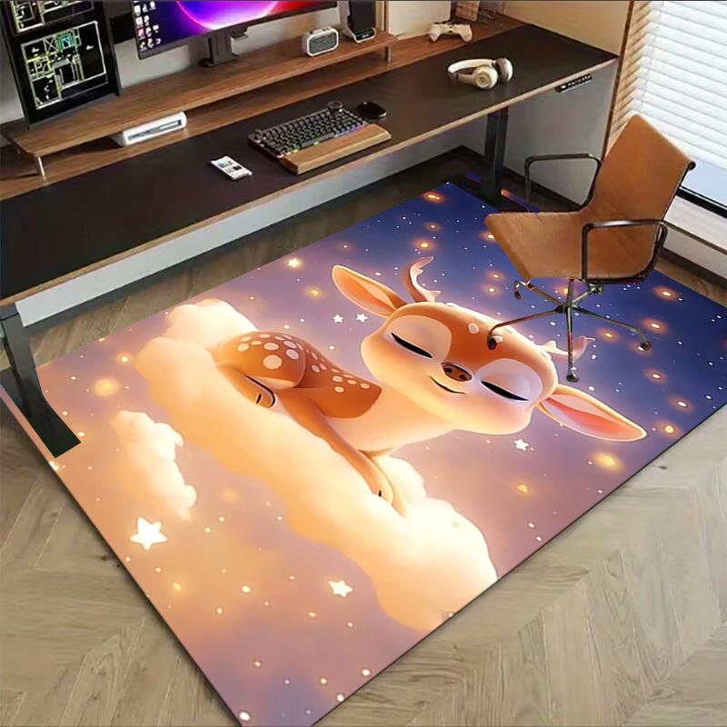 1pc Deer Carpet Office Rug Outdoor Mat Home Decor Area Carpet Festival Gift