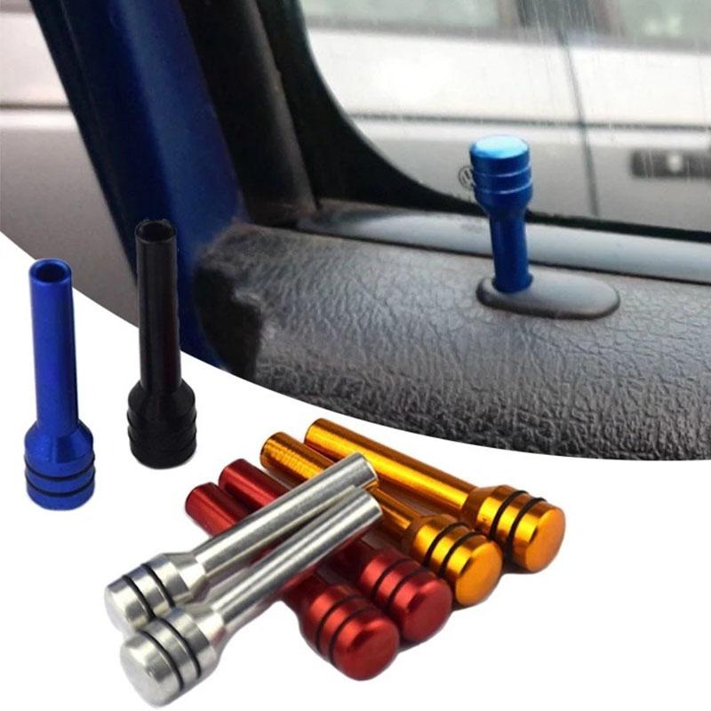 Cheap 1/2/4pcs Car Door Lock Aluminum Cover 49mm lock buckle Lock knob