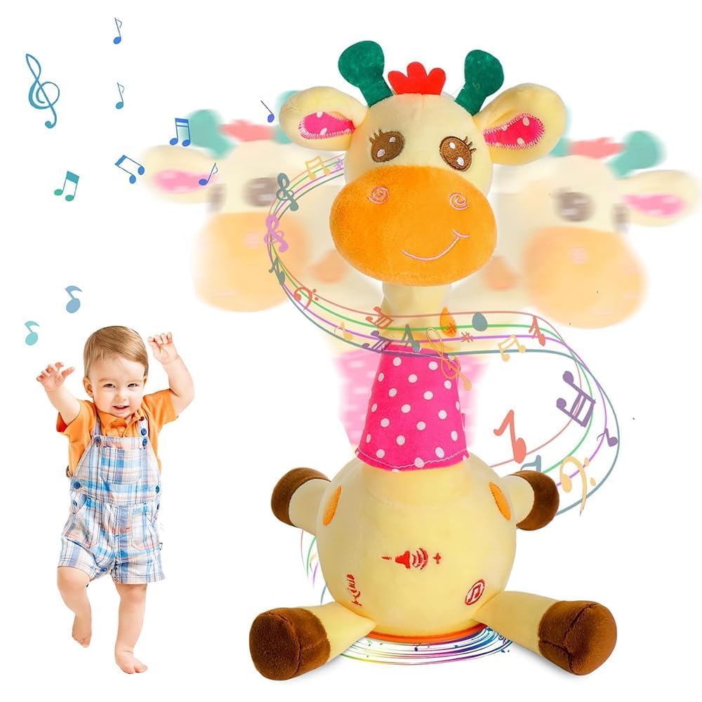 

Милая мягкая игрушка жираф с функциями пения, движения и записи Говорящий и двигающийся Милый пушистый жираф Интерактивный с музыкой (желтый)