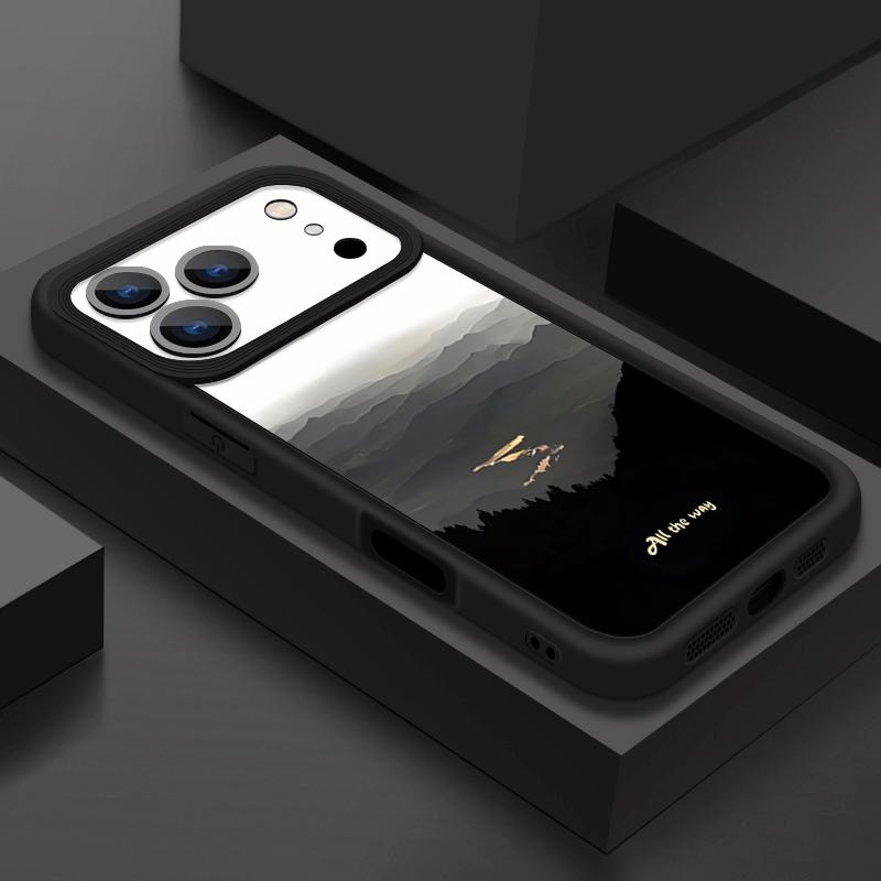 Ink Painting TPU Phone Case For iPhone Air 16e 17 16 15 14 Pro Max 13 12 Pro 15 16 14 Plus Shockproof Soft Silicone Cover Fundas