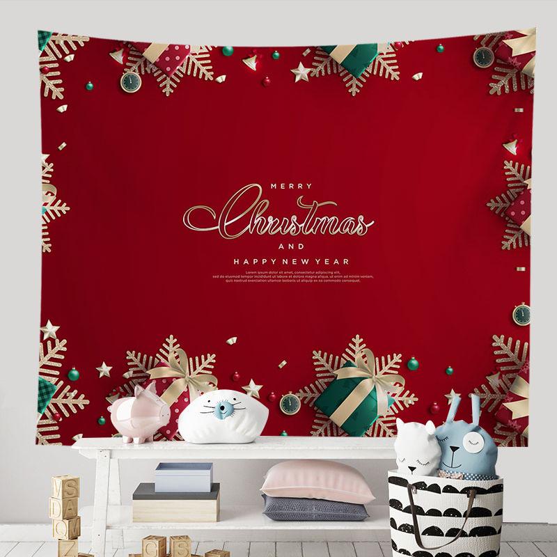 С Рождеством красный с Новым годом гобелен фон спальня гостиная персонализированная — фото 18