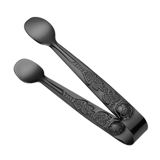 Stainless Steel Ice Tongs Mini Sugar Tongs Stainless Steel 304 Food Grade Compact Ice Cube Clip Non-Slip Grip Tongs for Coffee Sugar Cubes Bar Hot