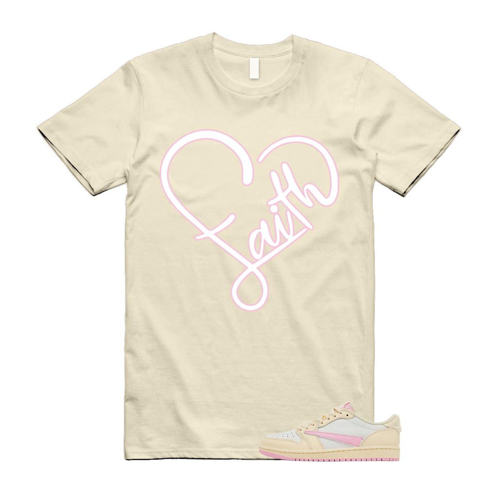 1 Нежно-розовая муслиновая футболка Travis Sail Retro Low OG SP Сочетается с FAITH 3XL