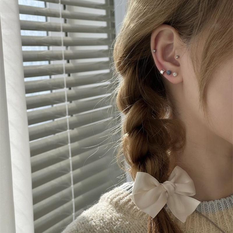 1pair Braids Mini Hair Clip for Hot Girls Ribbon Bowknot Shape Hair Barrettes Ponytail Hair Barrettes for Teens Girls