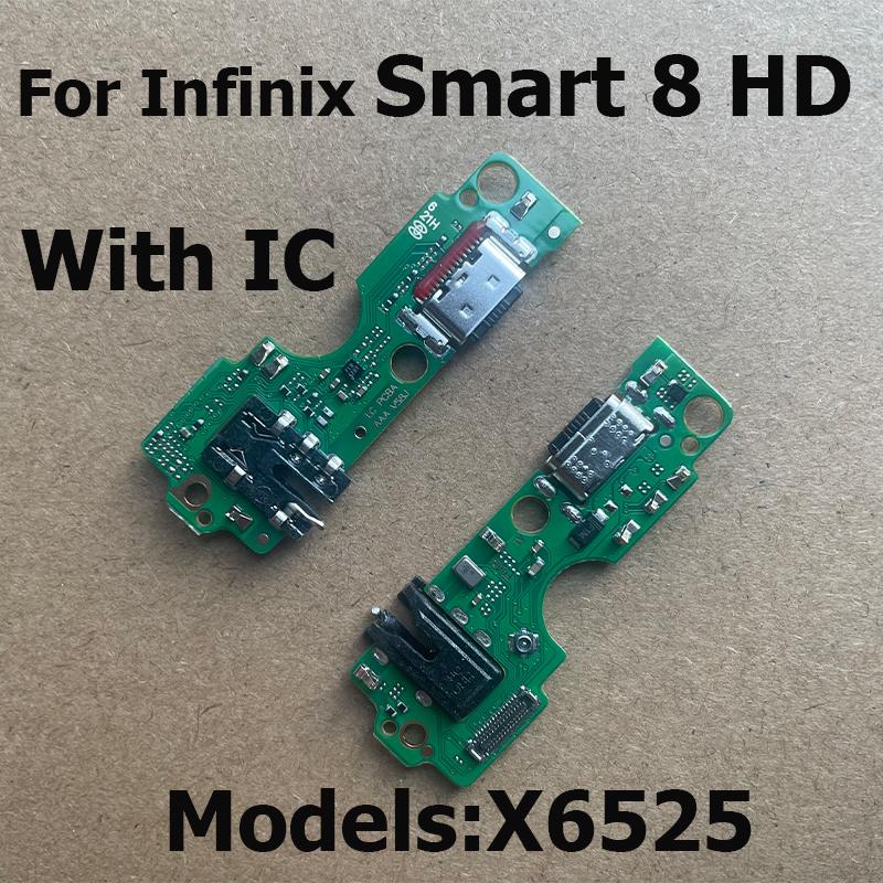 

For Infinix Smart 8 Pro Plus HD USB Charging Connector Board Dock Charger Port Microphone Flex Cable Smart 8 HD 1PCS