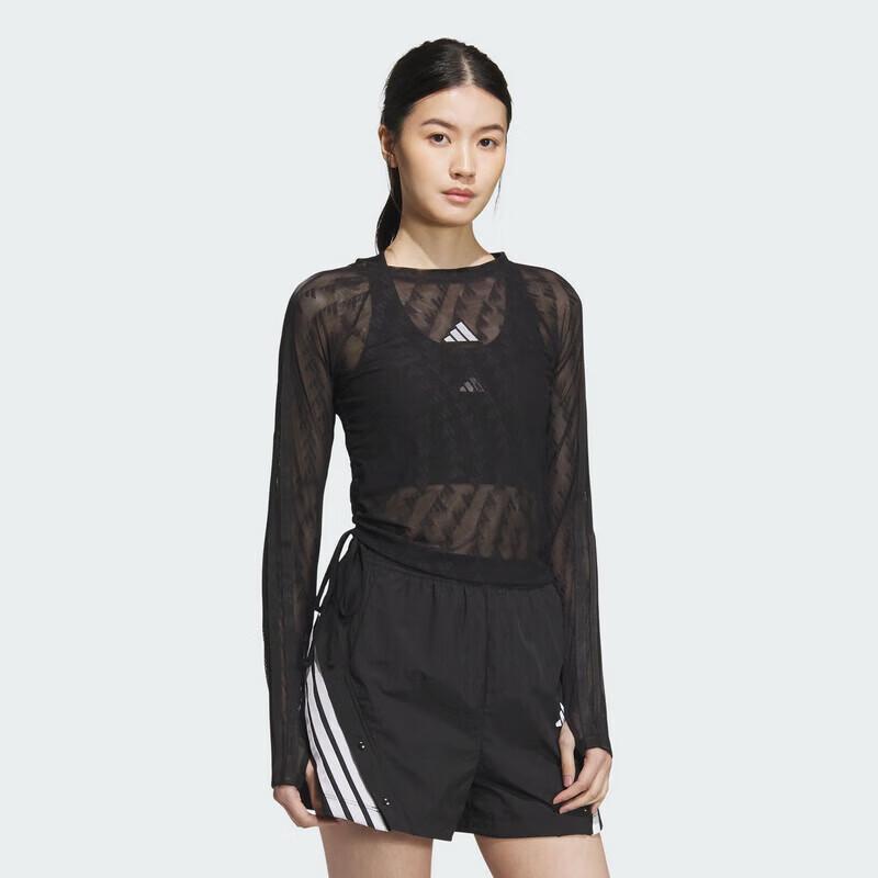 Adidas Women s S MESH LS TEE Long Sleeve T-Shirt M