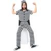 Japanese Anime Striped Prisoner Costume For Cosplay And Stage Performance