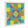 Wood Puzzle Block Geometric Shape Toddler Puzzle Early Learning Education Jigsaw Puzzle Montessori Geometric Buckle Board Game