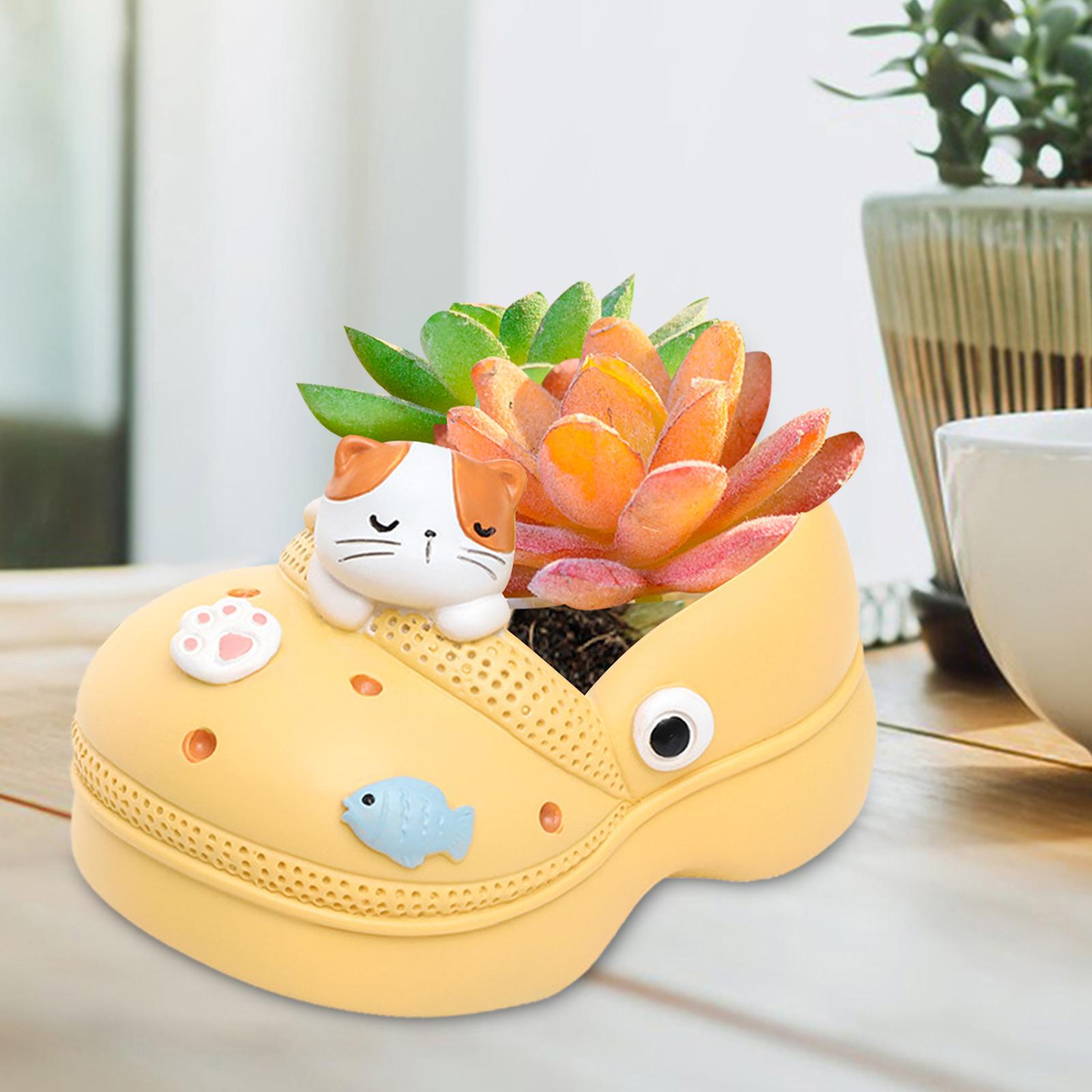 Resin Flower Pot Portable Flower Container Nordic Unique Planter Pot Decorative for Courtyard Living Room Office Garden Patio
