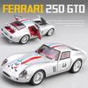 Ferrari 250 GTO 1962 Classic Supercar Simulation Diecast & Toy Vehicles Sounds & Light Pull Back Car 1:32 Alloy Model Birthday Gifts