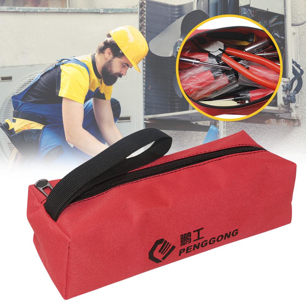 Oxford Tool Storage Bag Lightweight Portable Tools Pouch with Handle Zip Pocket Organizer Bag for Spanner Pliers