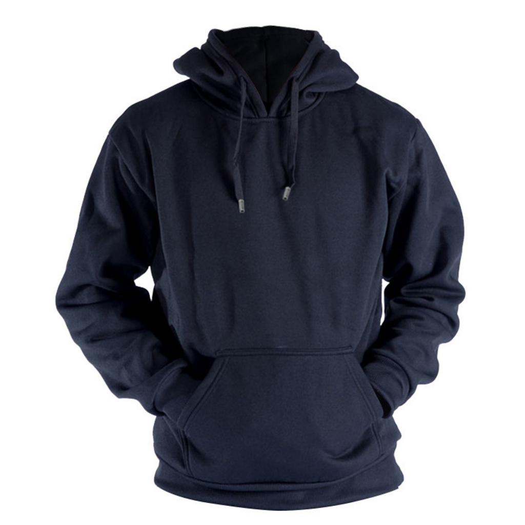 Men's -color Casual Sports Hoodie, Men's Fleece Warm Large Pocket Loose Sweatshirt