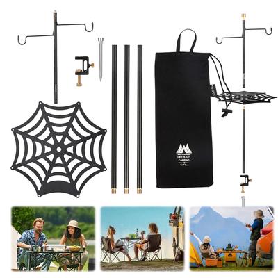 Camping Lights Support Aluminum Alloy Desktop Light Stand Detachable Outdoor Lamp Support Holder for Outdoor Camping