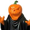 Pumpkin Ghost Figurine Spooky Cute Festive Halloween Statue Indoor Outdoor Haunted House Decoration for Tabletop Garden