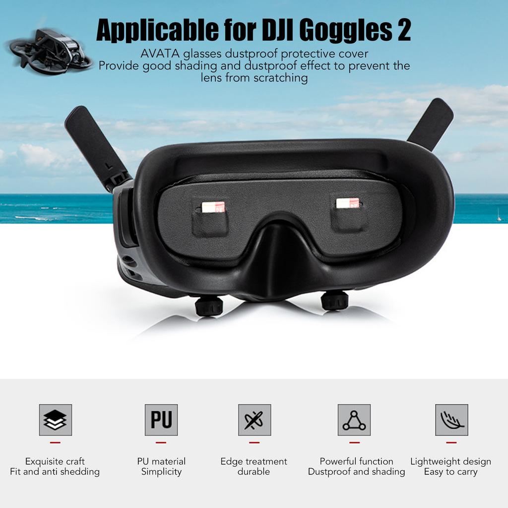 Protective Lens Cover Professional Dustproof Lightproof Scratchproof PU Lens Protector for DJI Avata Goggles 2