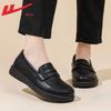 Soft-soled leather shoes versatile flat-soled new small mother dress high-end single shoes