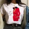 Maycaur Casual frauen T-shirt Neue Lustige Schwarze Frau Top Tees Harajuku 90s Mode Rundhals Kurzarm Dame T Shirt Kleidung