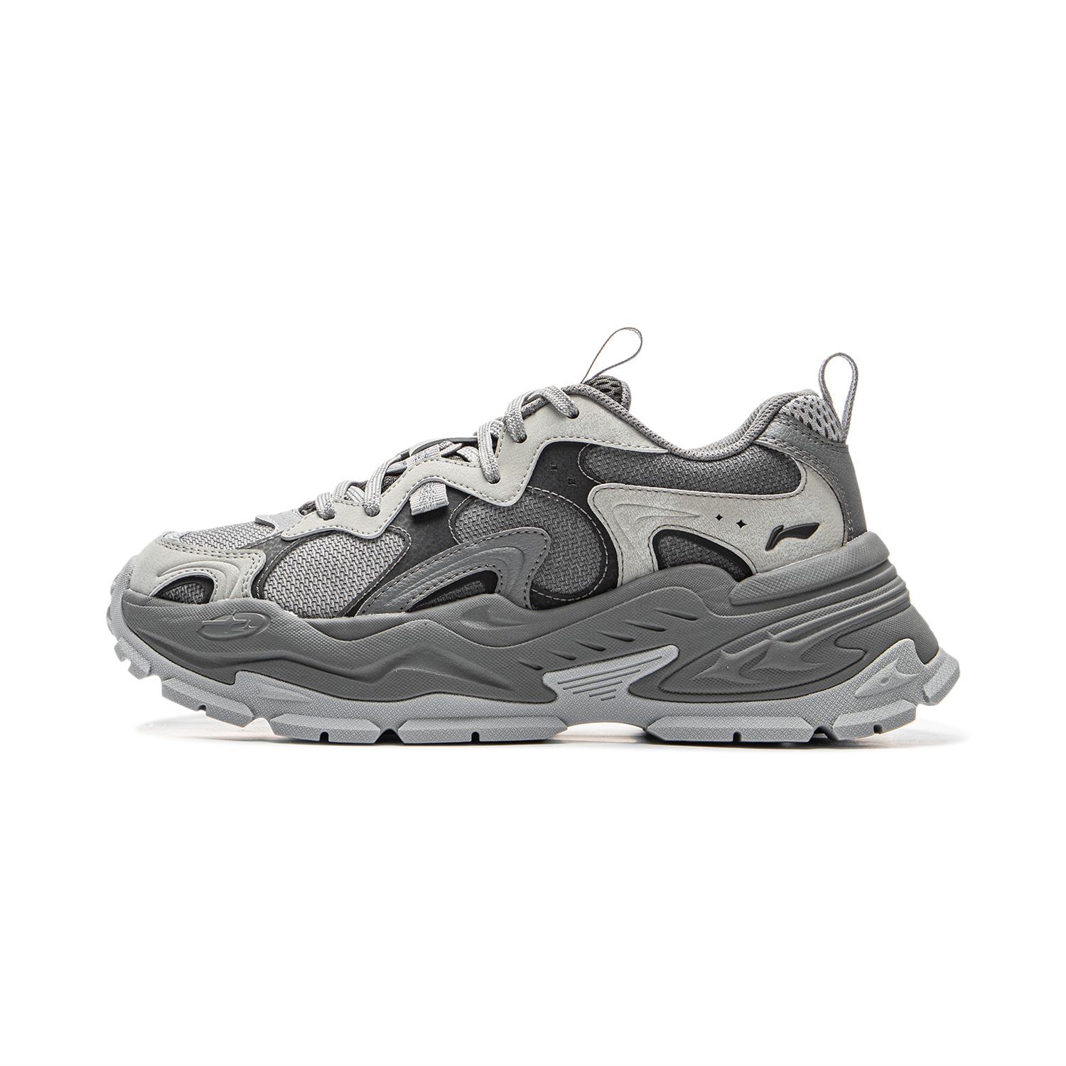 

Новые DISHINIWANJUZONGDONGYUAN x LiNing Starlight Противоскользящие Износостойкие Низкие Массивные Кроссовки Женские Серые AGCV046-3 39