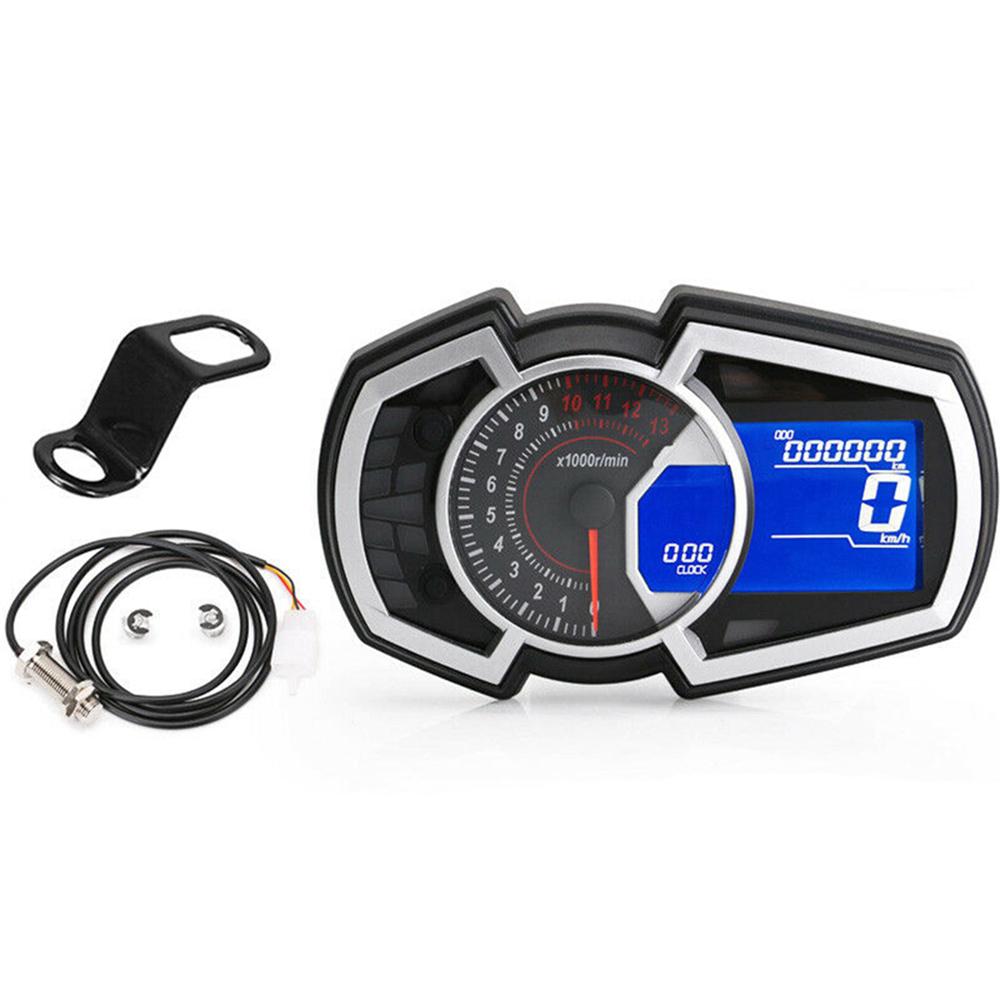 

12V 13000RPM Universal LCD Motorcycle Speedometer Odometer RPM Speed Fuel Gauge