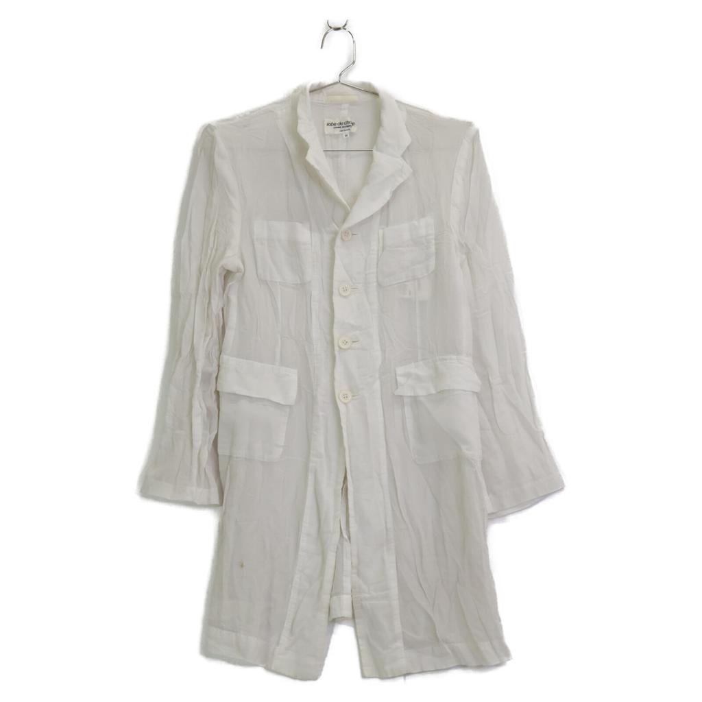 COMMEdesGARCONS White RJ-10008M 100% Polyester Shirt Tops M whiteUsed