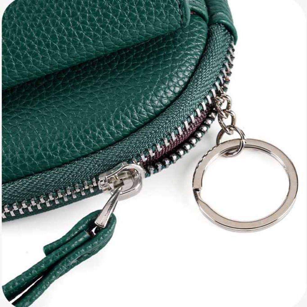 Solid Color Zipper Coin Purse Korean Style Small Item Bag Simple Handheld Wallet  Men
