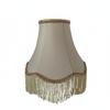 Vintage Dome Lampshade with Fabric and Tassel Detail Table Lamp Cover for Home Lighting Decor