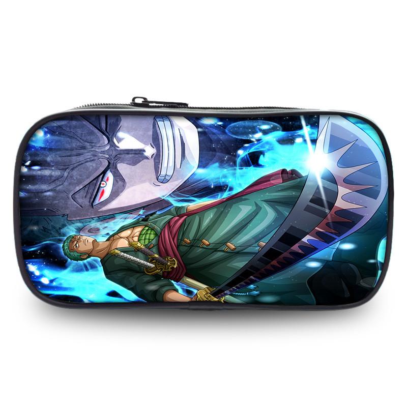 Stunning Polyester One Piece Pencil Case Featuring Zoro And Luffy For Students