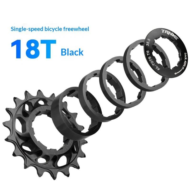 Single Speed Flywheel Conversion Kit,18T,Cassette Cog, Road Bike Sprocket For Freewheel Chain,7075 Aluminum Alloy Cnc