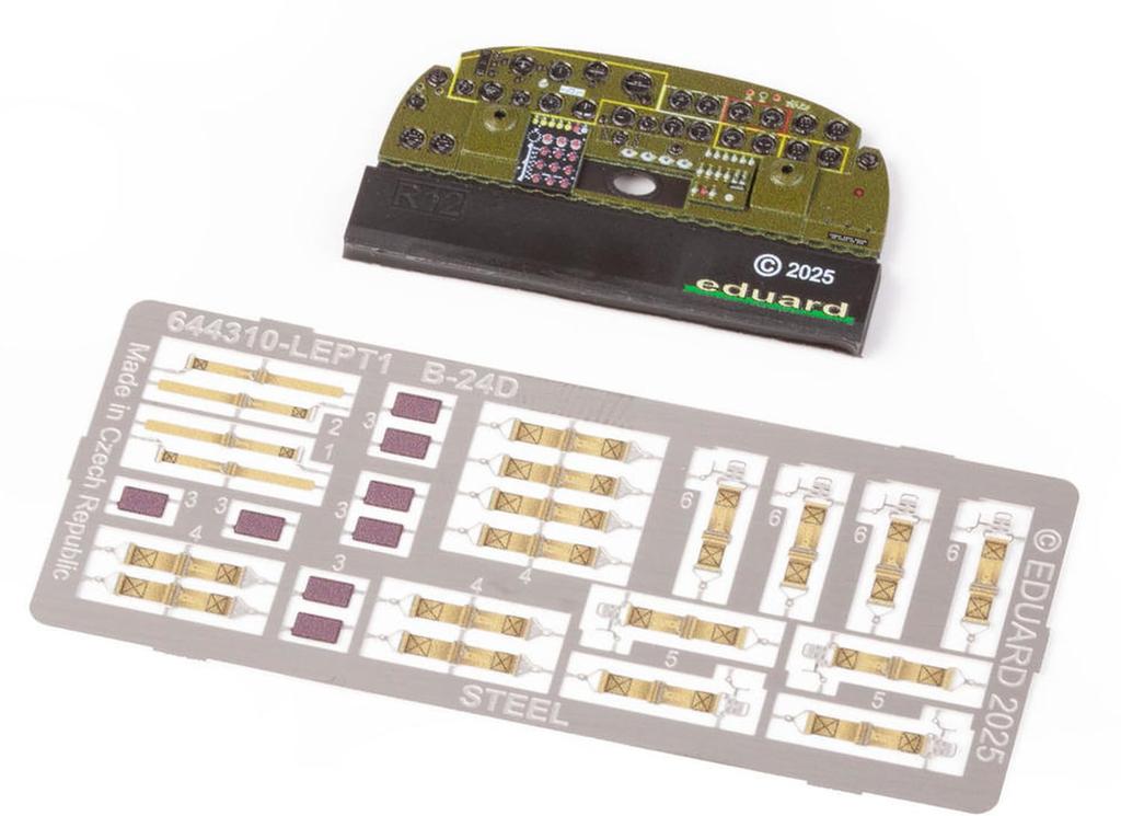 eduard Scale LookPlus Instrument Panel with Parts Set Hobby Plastic Model Kit Parts EDU644318 1/48 B-24D (for Boss) (Airplane)