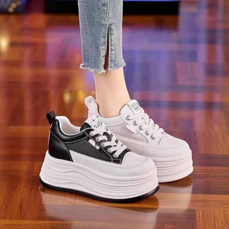 Spring and summer mesh breathable year new shorty Le muffin shoes cm thick-soled heightening board shoes