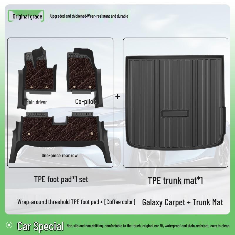 Full Coverage TPE Floor Mats for 26 BYD Song PRO Models - Custom Car Carpet Accessories