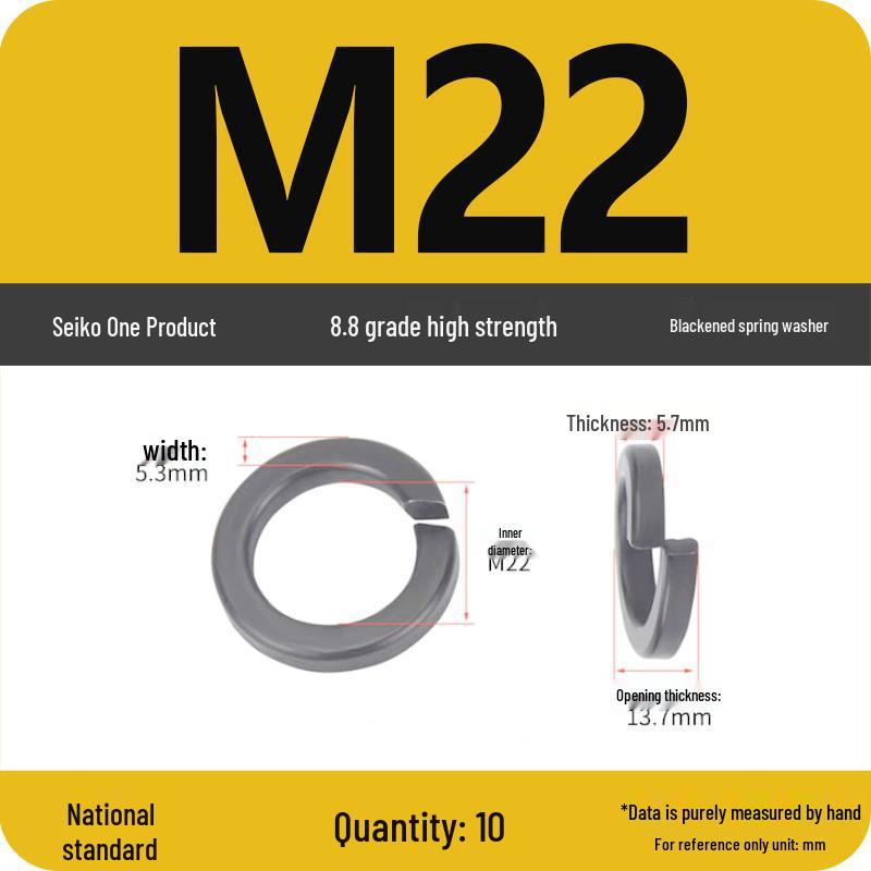 8.8 Grade Black Shock Absorbing Washer M3-M16