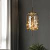 Light Luxury Glass Lamp 3-head Dining Room Chandelier Antique Brass Lamp Bar Lamp Tea Room Small Chandelier Cafe Chandelier