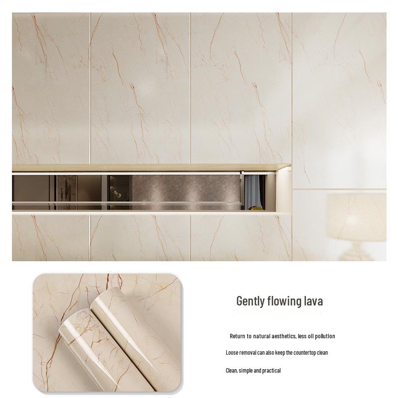 3D Marble Wall Sticker: Self-Adhesive, Oil-Proof, Thickened Decor for Bathroom, Kitchen, Wardrobe