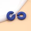 1 Pair Candy Color Round Acrylic Ear Clip Earrings for Women Fashion Simple Solid Color Cuff C-Shaped Earring Female Jewelry